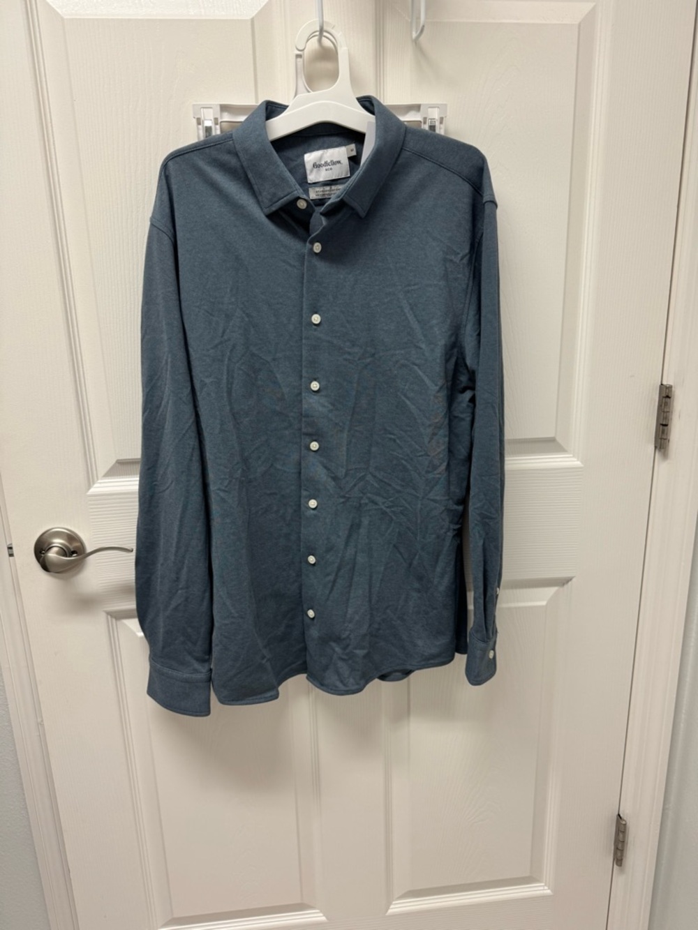 Goodfellow & Co Men's Long-Sleeve Button-Down Shirt in Slate Blue Medium New